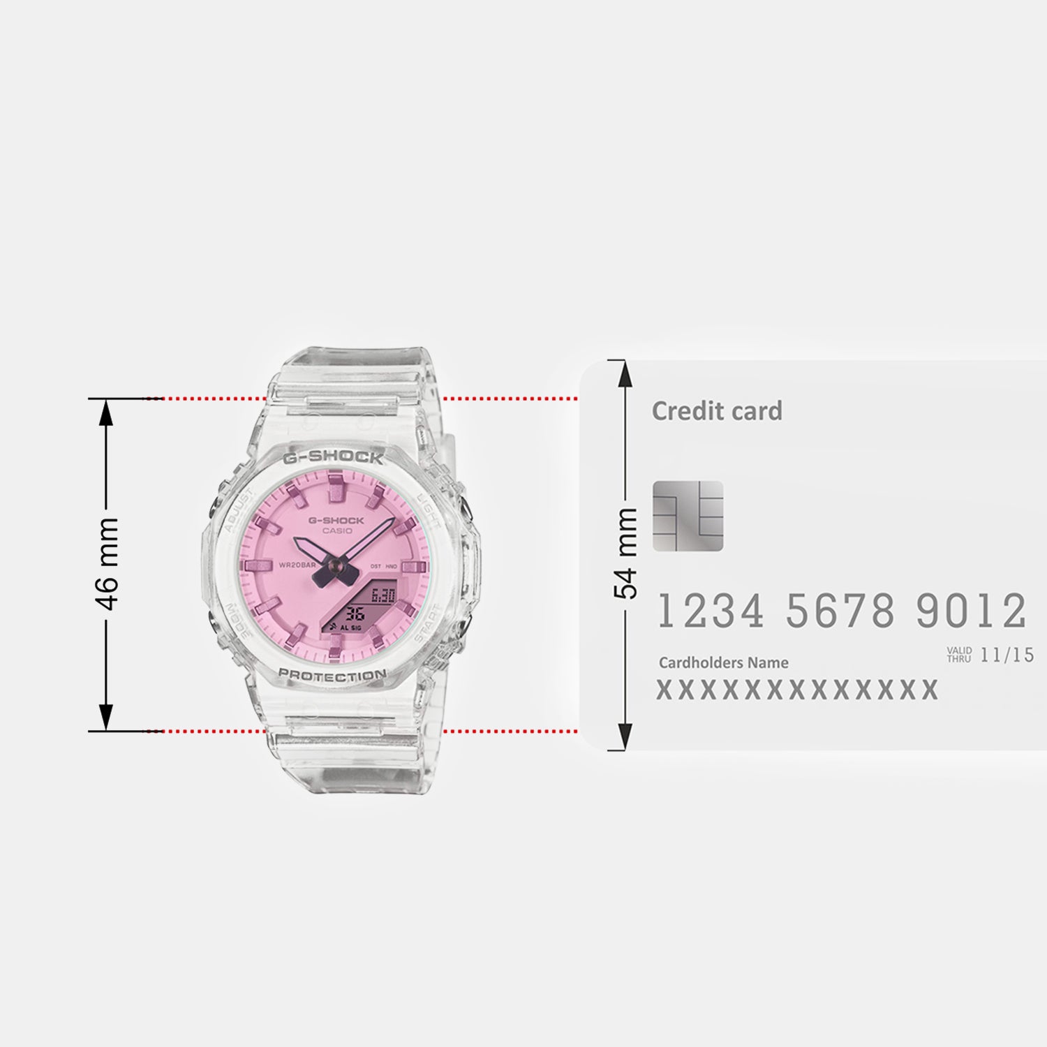 G-Shock Women Quartz Pink Dial Analog-Digital Resin Watch G1823
