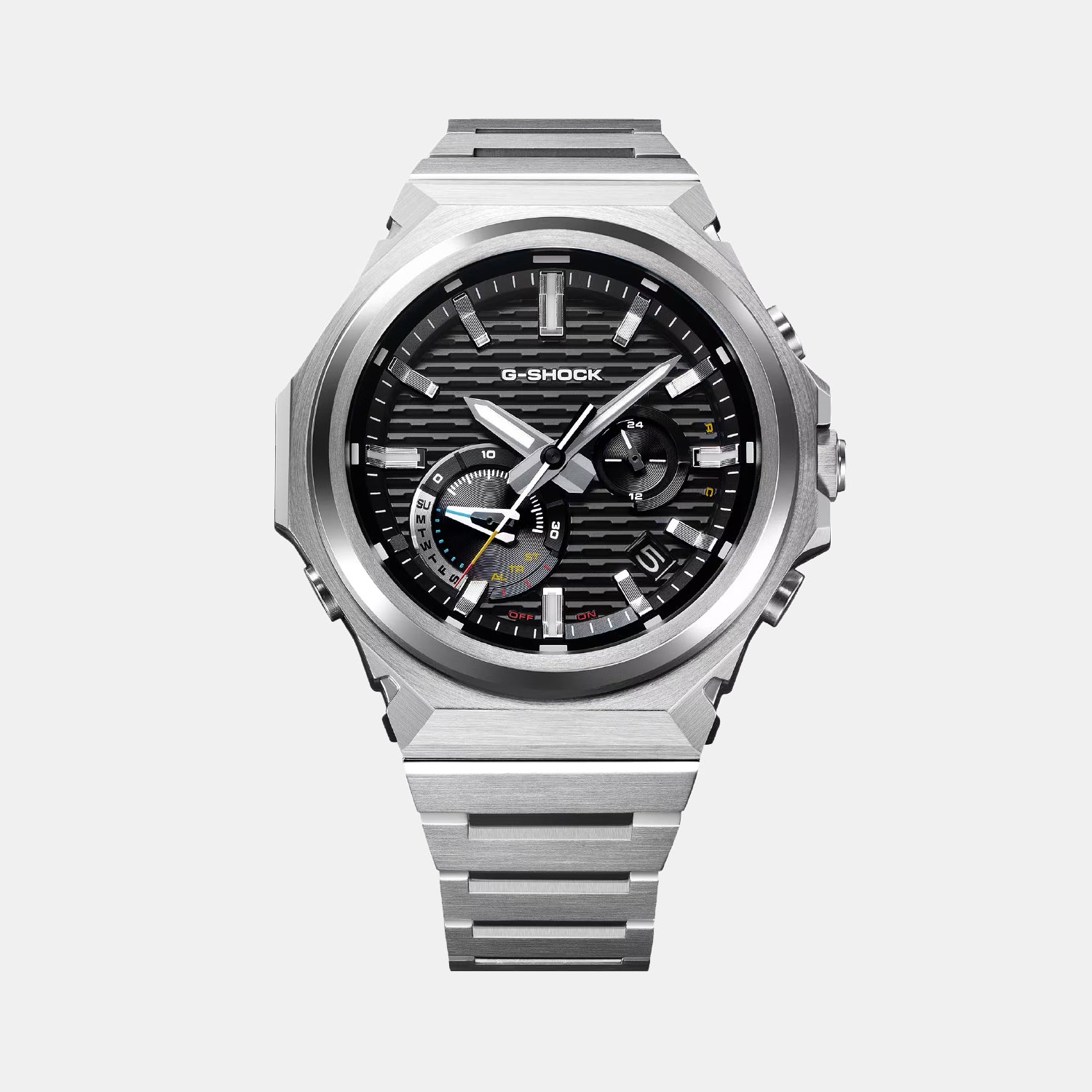 G-Shock Men Solar Black Dial Analog Stainless Steel Watch G1770