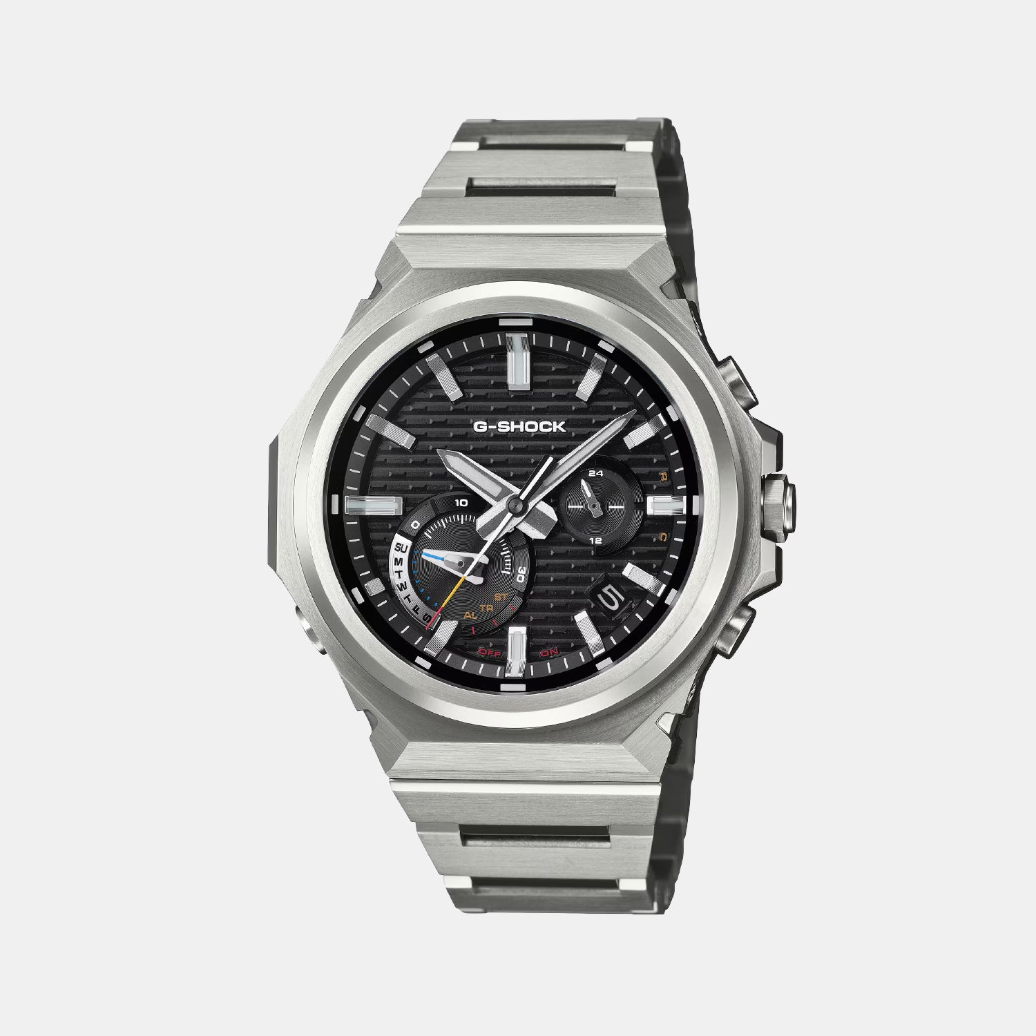 G-Shock Men Solar Black Dial Analog Stainless Steel Watch G1770