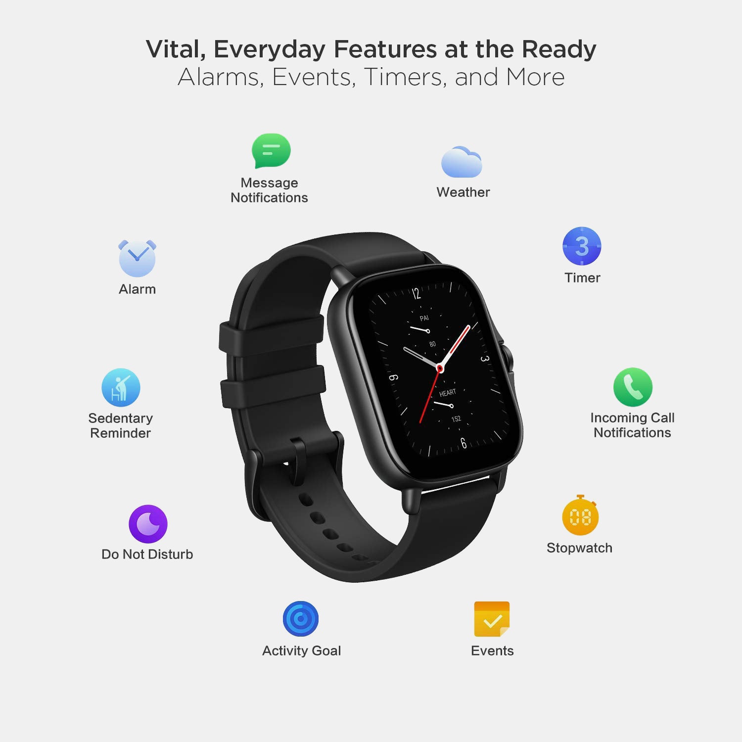 Gts Unisex Quartz Black Dial Digital Silicone Watch Gts2e Black