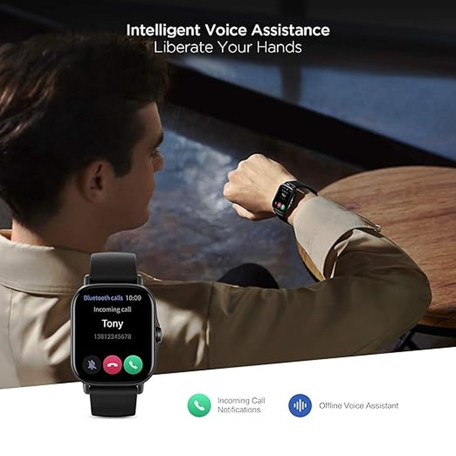 Unisex Processor Black Dial Amoled Silicone Watch GTS 2E OBSIDIAN BLACK