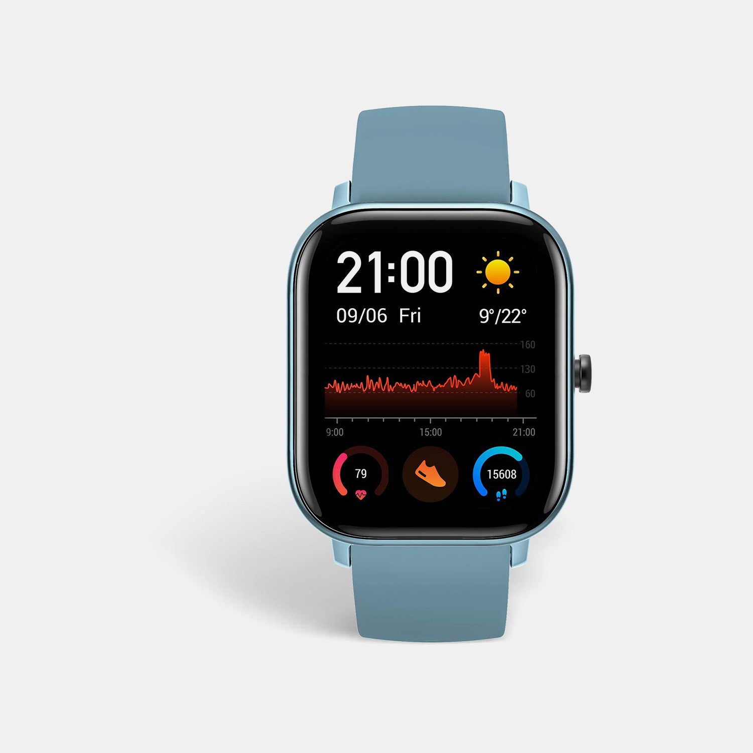 Gts Unisex Quartz Blue Dial Digital Silicone Watch Gts Blue