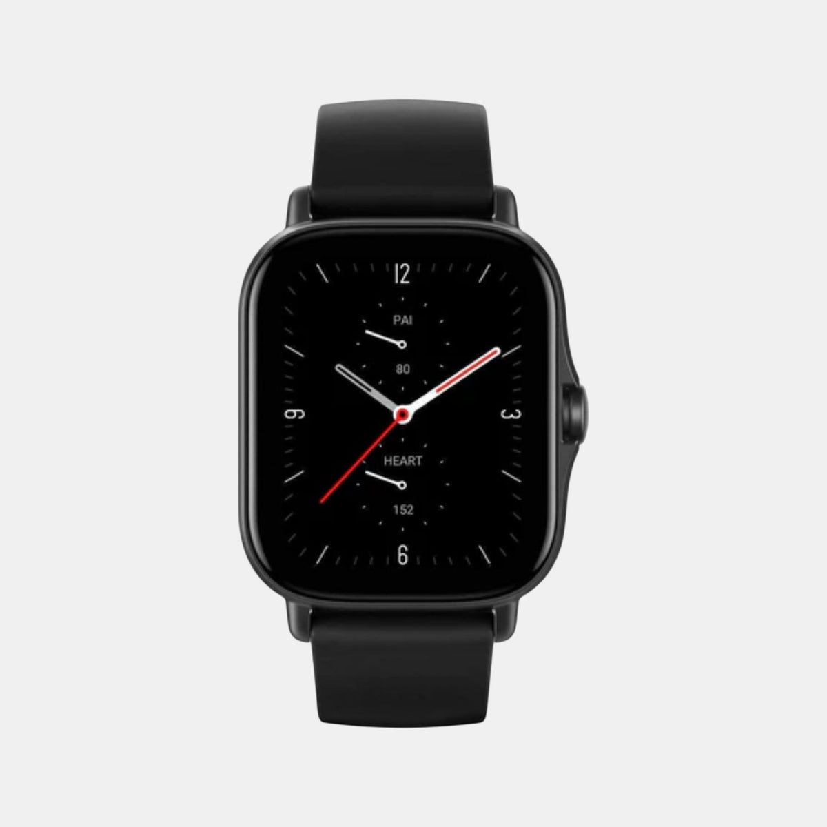 Unisex Processor Black Dial Amoled Silicone Watch GTS 2E OBSIDIAN BLACK