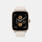 Unisex Processor Misty White Dial Amoled Silicone Watch GTS 4 WHITE