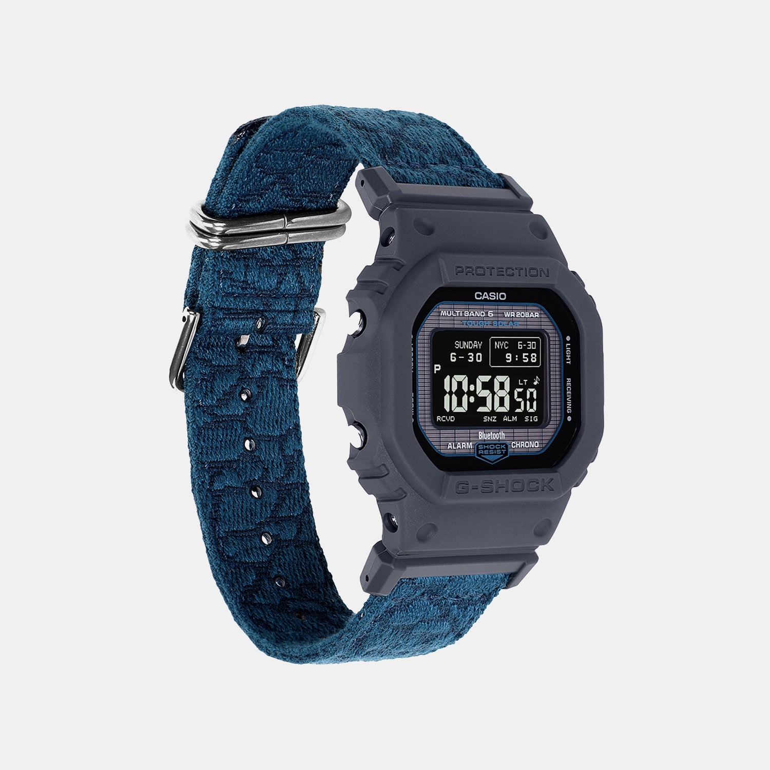 G-Shock Men Quartz Black Dial Digital Fabric Watch G1803