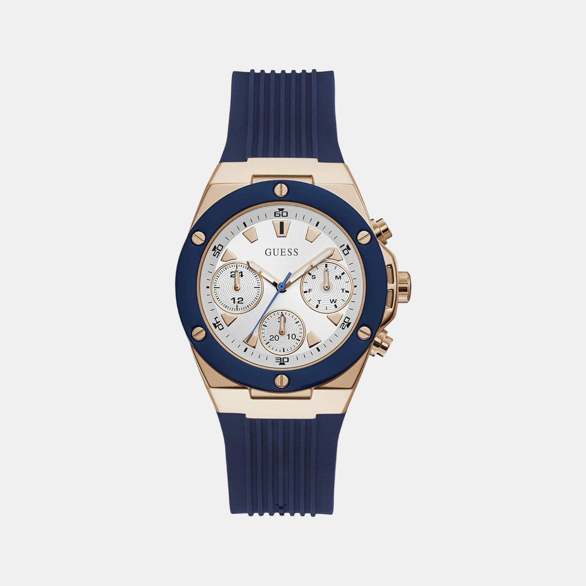 GC Round White Chronograph watch