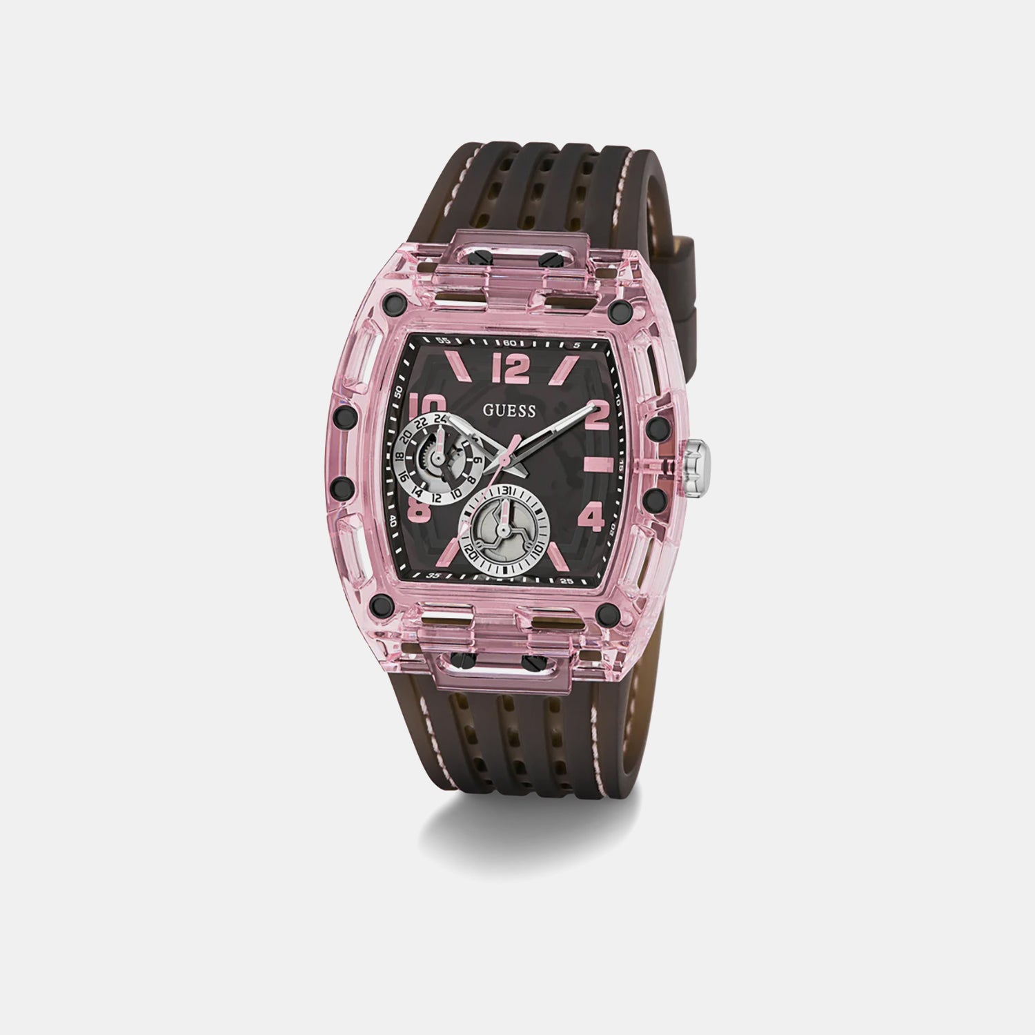 Gt Sporting Pink Men Quartz Black Dial Analog Plastic GW0032G3