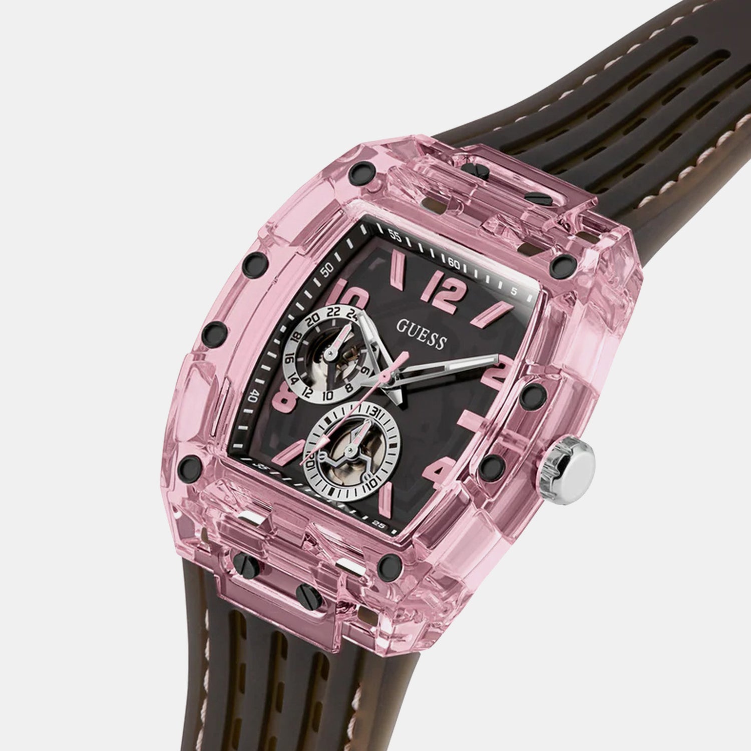 Gt Sporting Pink Men Quartz Black Dial Analog Plastic GW0032G3