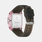 Sporting Pink Men Quartz Black Dial Multi-Function Silicone Watch GW0032G3