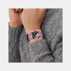 Sporting Pink Men Quartz Black Dial Multi-Function Silicone Watch GW0032G3