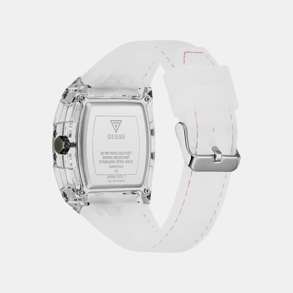 Men Quartz Pink Dial Multi-Function Silicone Watch GW0032G4