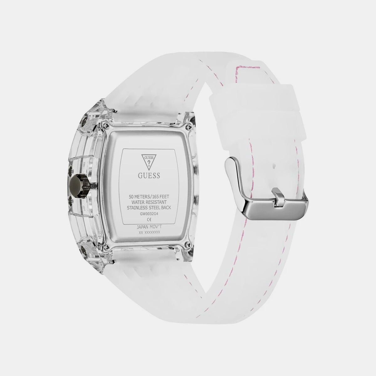 Men Quartz Pink Dial Multi-Function Silicone Watch GW0032G4