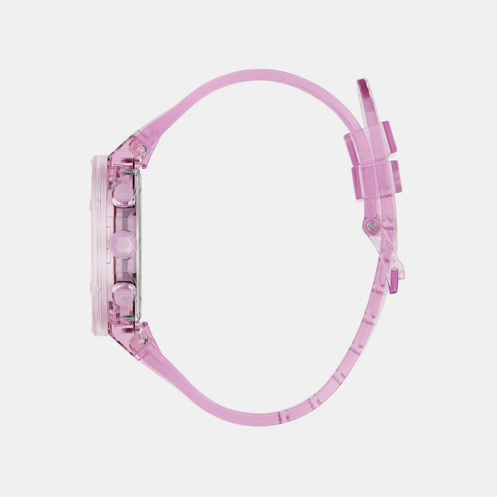 Women Quartz Pink Dial Chronograph Polyurethane Watch GW0032L9