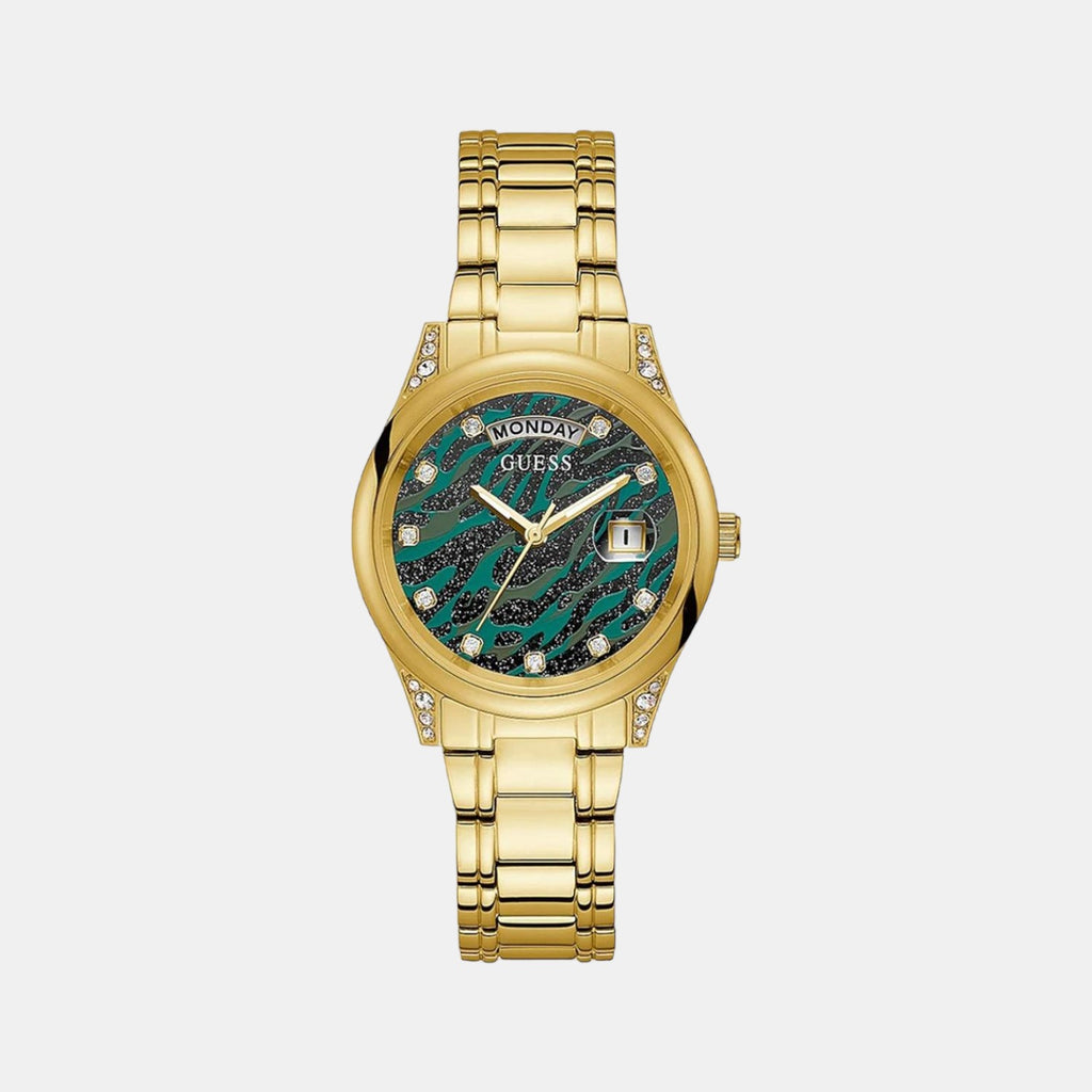 Guess Round Green Analog watch