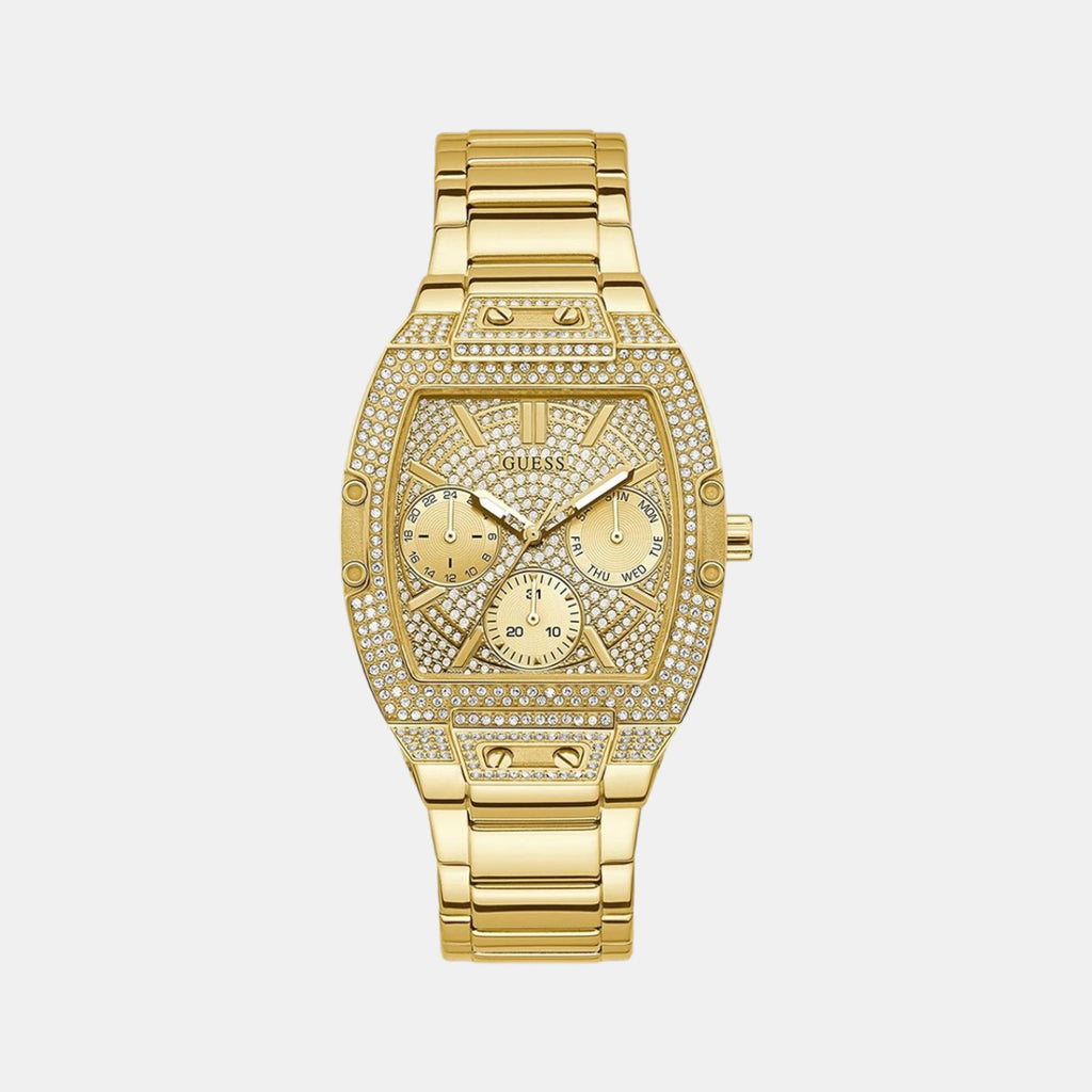 Guess Rectangular Gold Chronograph watch
