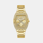 Guess Rectangular Gold Chronograph watch