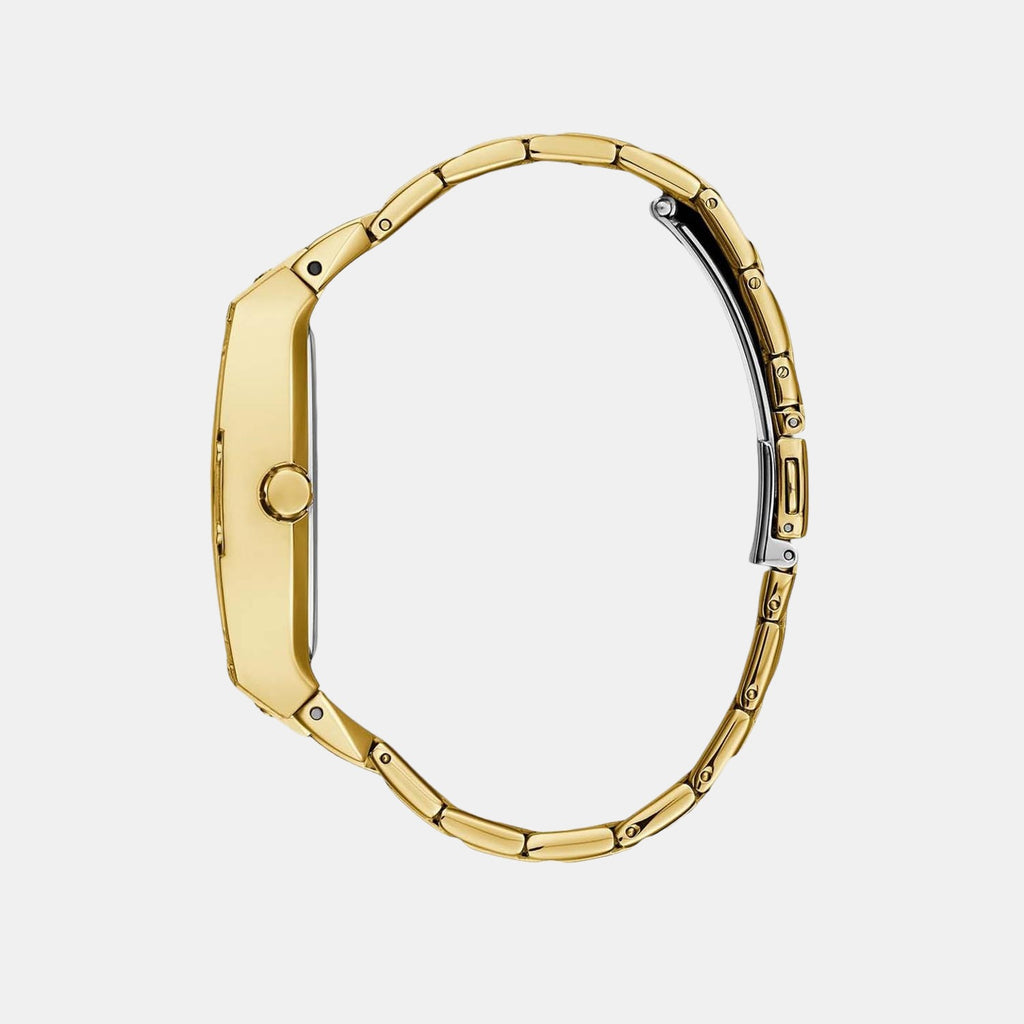 Guess Women Rectangular Gold watch