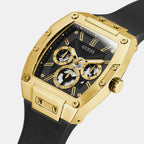 Phoenix Men Quartz Black Dial Multi-Function Leather Watch GW0202G1