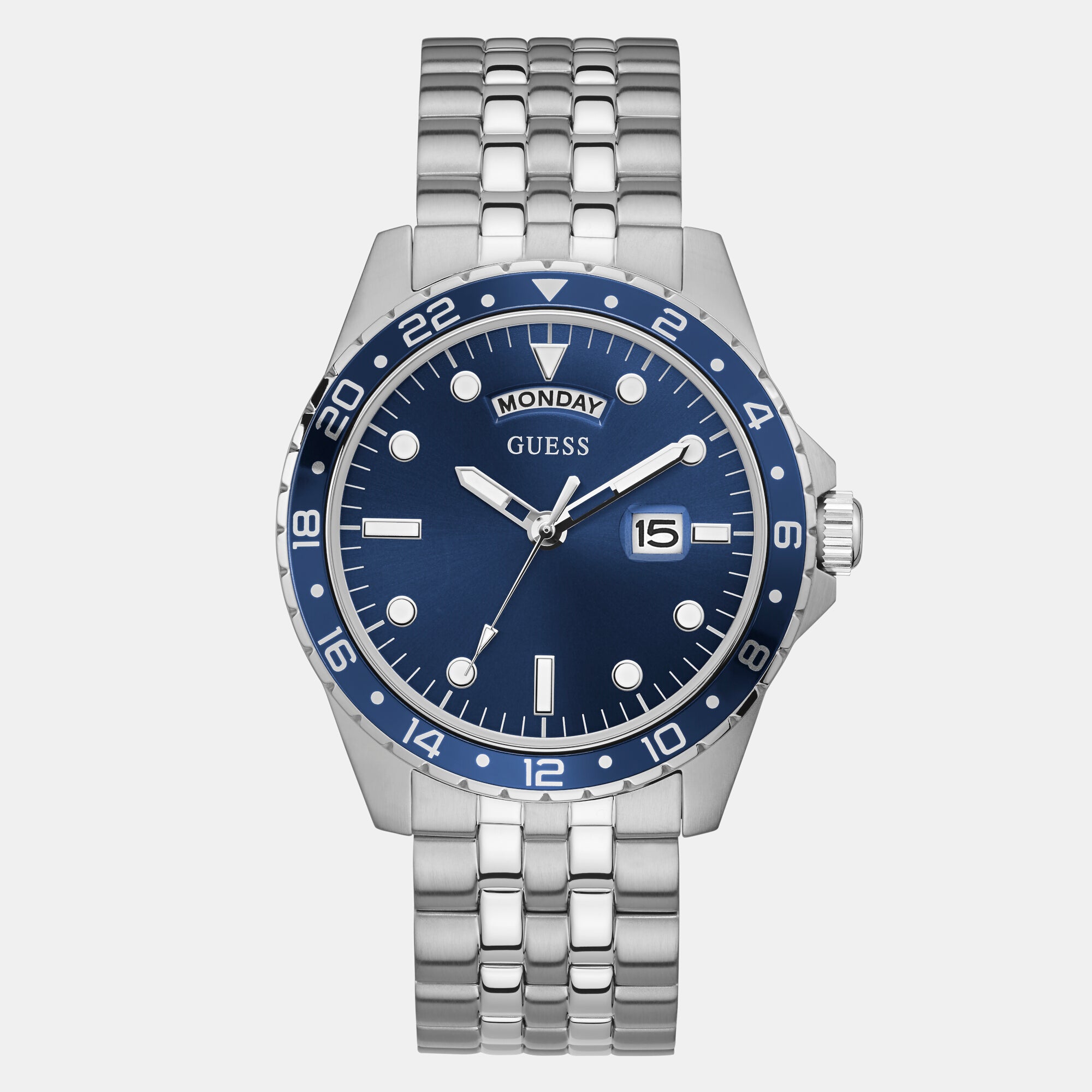Guess Stainless Steel Round watch