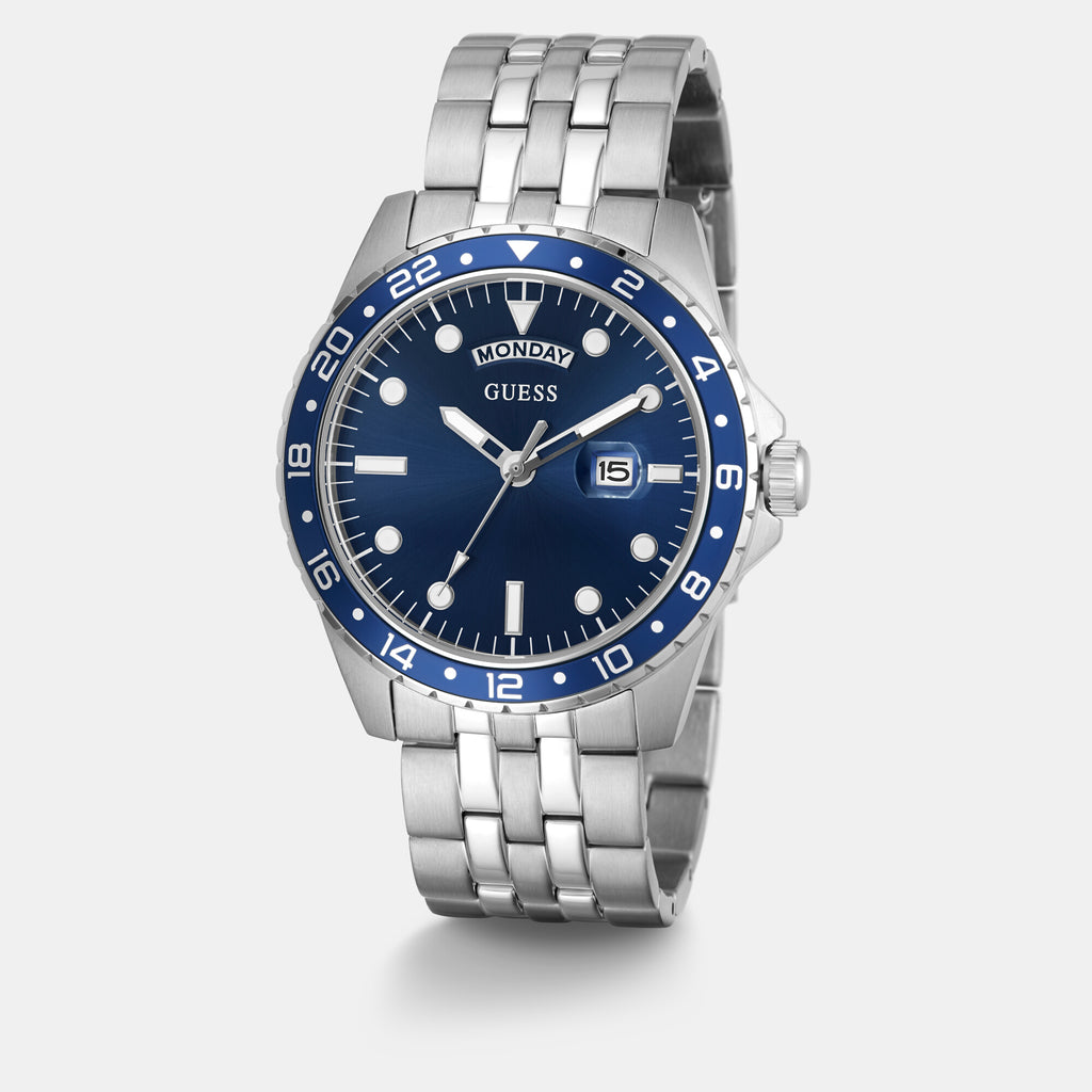 Guess Round Blue Analog watch