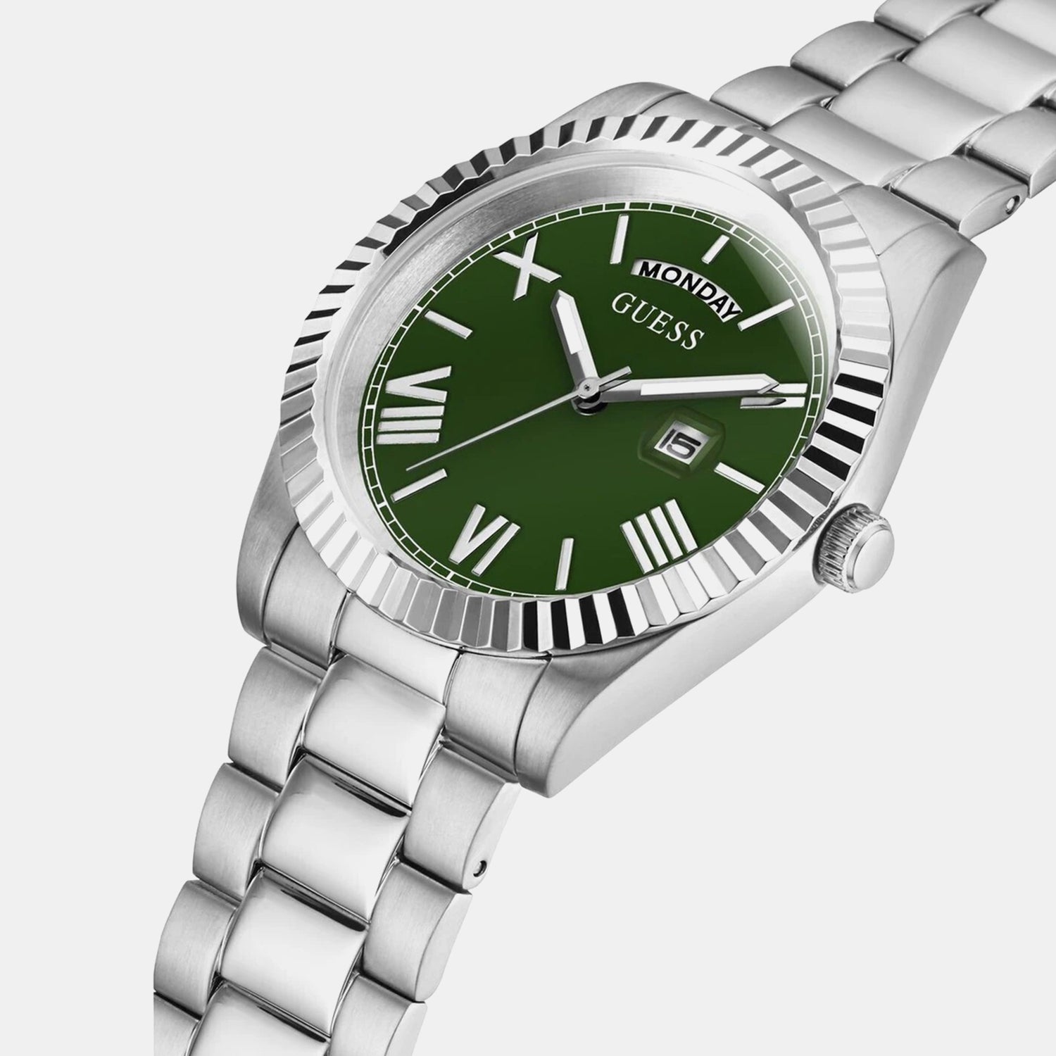 Connoisseur Men Quartz Green Dial Analog Stainless Steel Watch GW0265G10