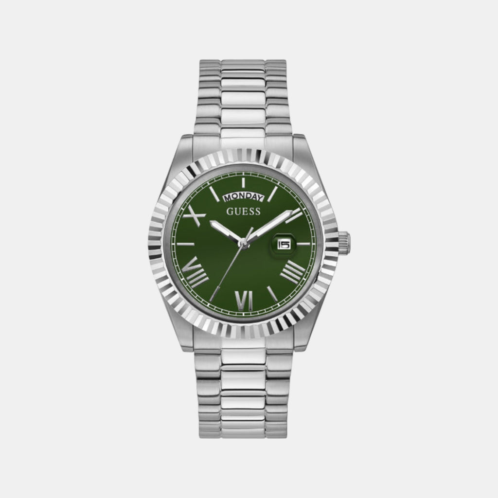 Connoisseur Men Quartz Green Dial Analog Stainless Steel Watch GW0265G10
