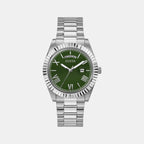Connoisseur Men Quartz Green Dial Analog Stainless Steel Watch GW0265G10