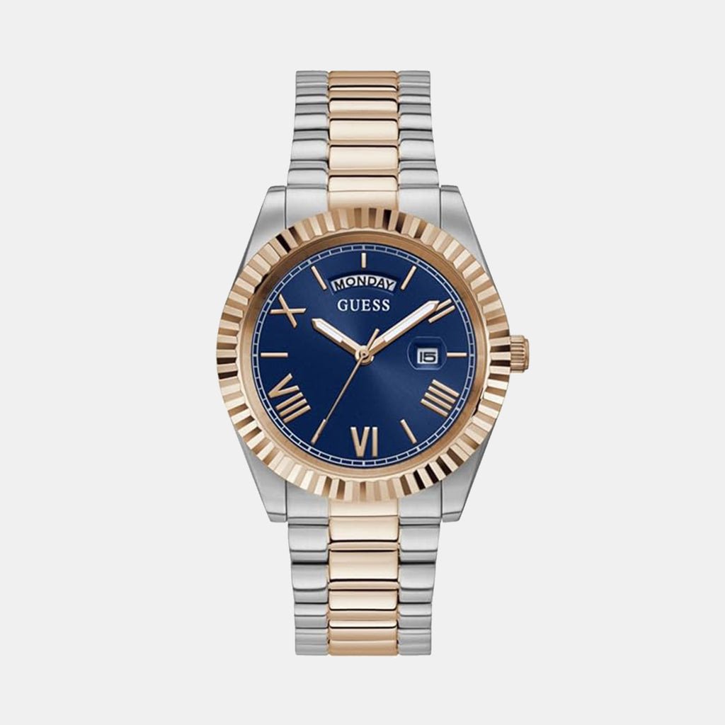 Guess Round Blue Analog watch