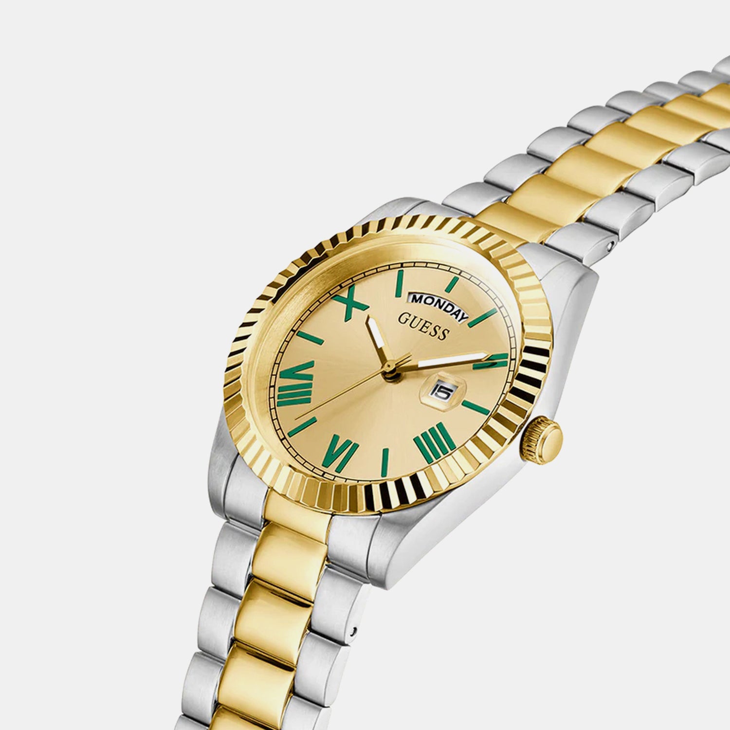 Guess Dress Men Quartz Champagne Dial Analog Stainless Steel Watch GW0265G14
