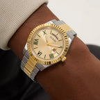 Guess Dress Men Quartz Champagne Dial Analog Stainless Steel Watch GW0265G14