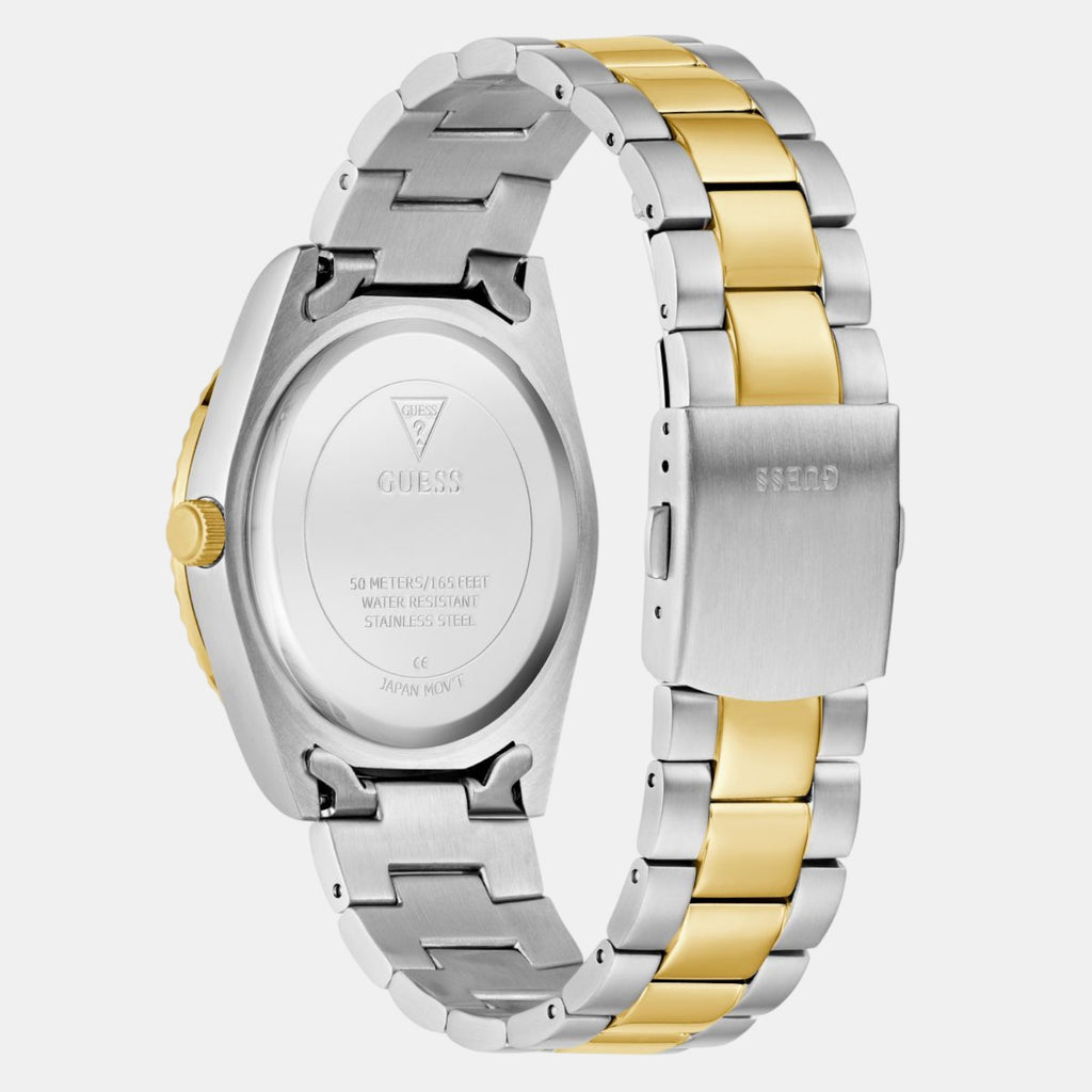 Guess Dress Men Quartz Champagne Dial Analog Stainless Steel Watch GW0265G14