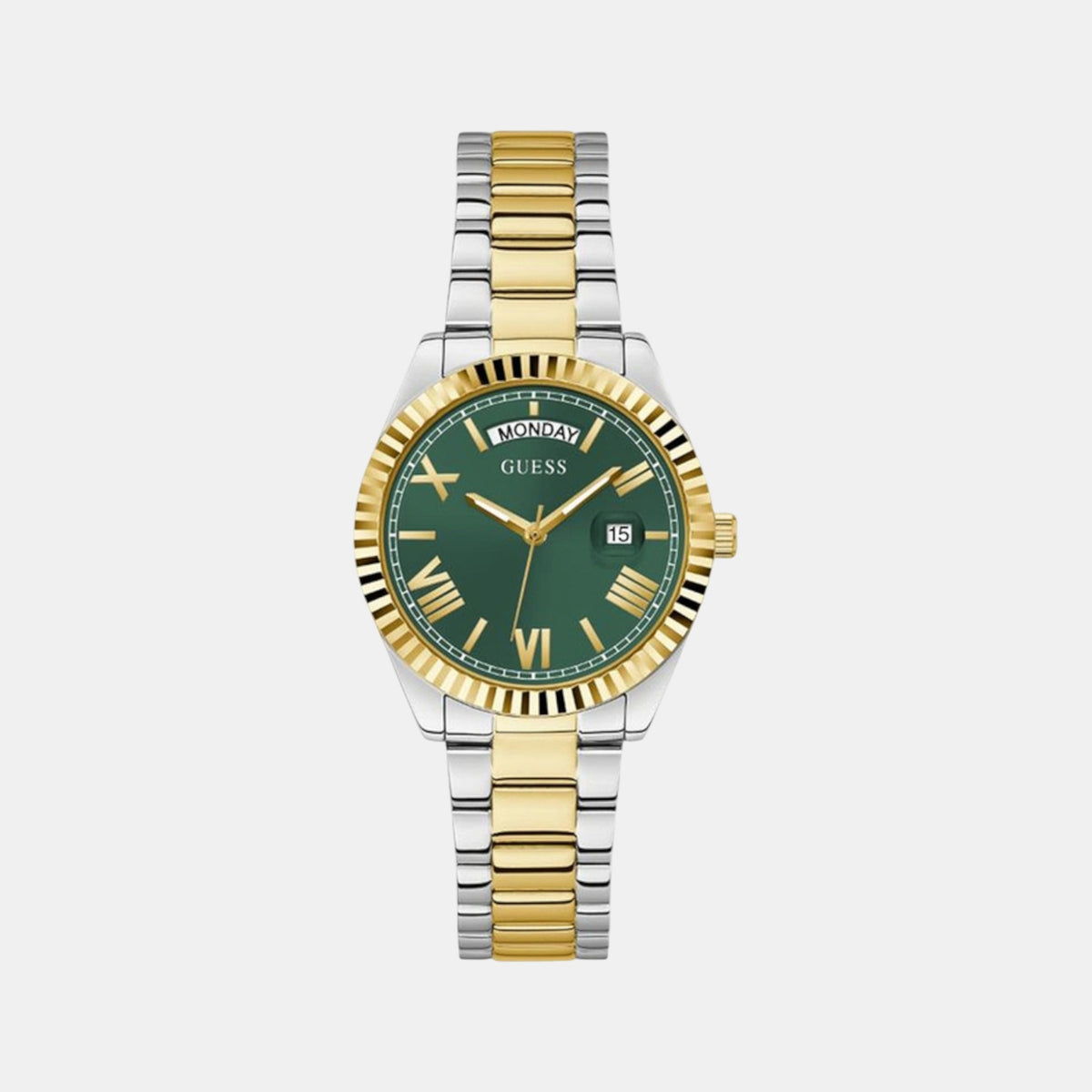 Gd Luna Women Quartz Green Dial Analog Stainless Steel Watch Gw0308L5
