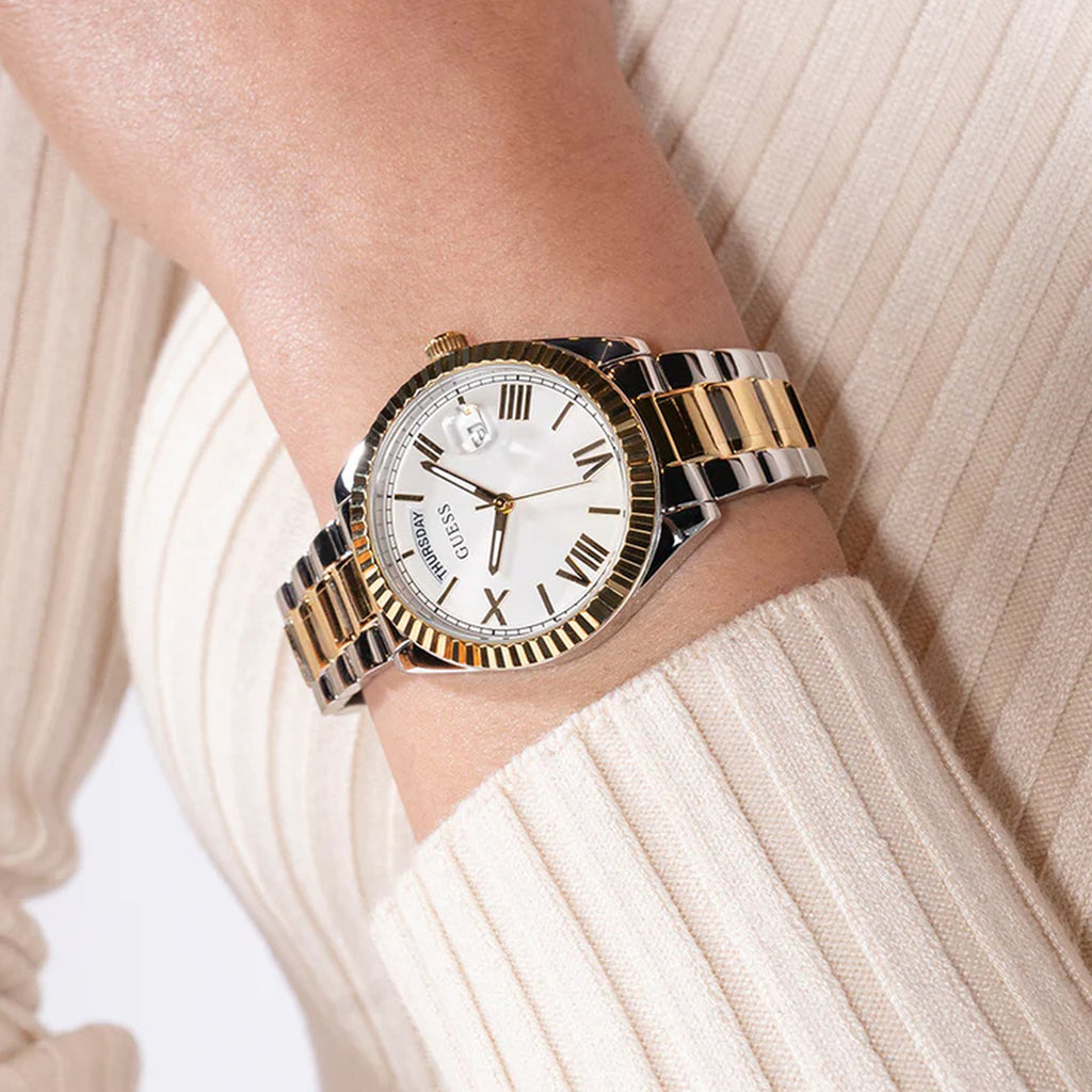 Gd Luna Women Quartz White Dial Analog Stainless Steel GW0308L6