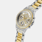 Moonlight Women Quartz Silver Dial Chronograph Stainless Steel Watch GW0320L7