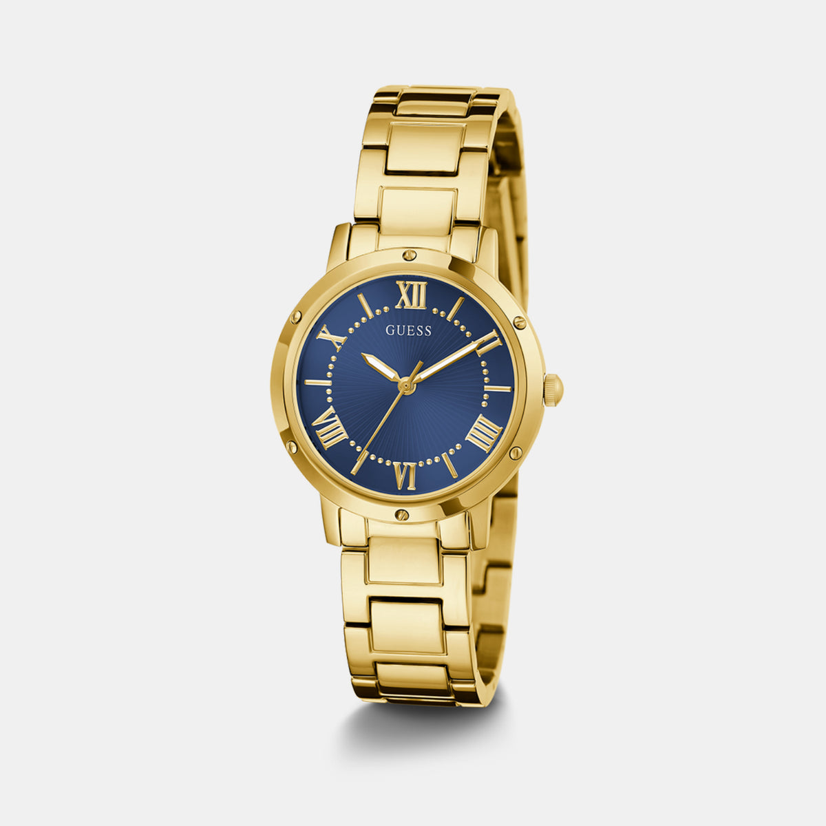 Gd Dawn Women Quartz Blue Dial Analog Stainless Steel Watch Gw0404L4