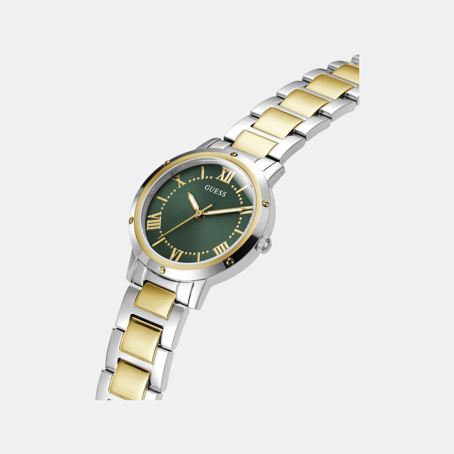 Dress Women Quartz Green Dial Analog Recycled Steel Watch GW0404L5