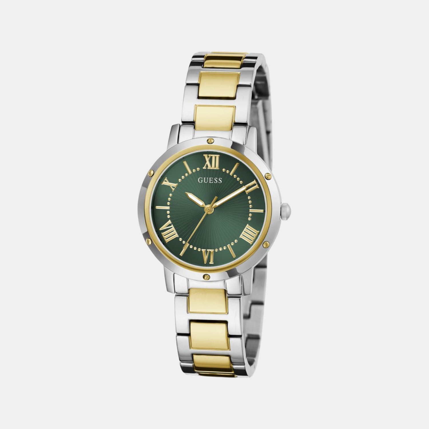 Dress Women Quartz Green Dial Analog Recycled Steel Watch GW0404L5
