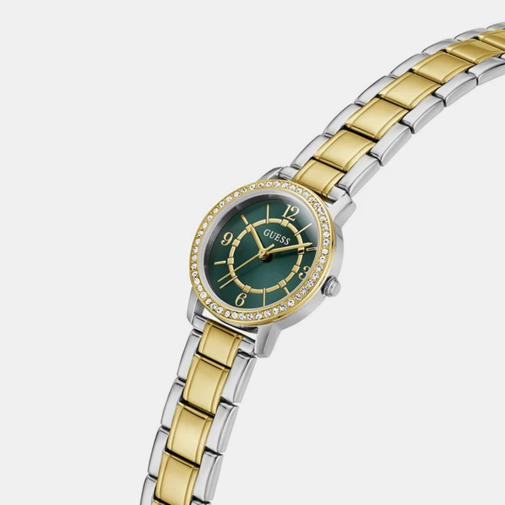 Women Quartz Green Dial Analog Stainless Steel Watch GW0468L7
