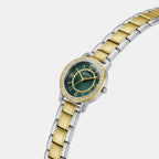 Women Quartz Green Dial Analog Stainless Steel Watch GW0468L7