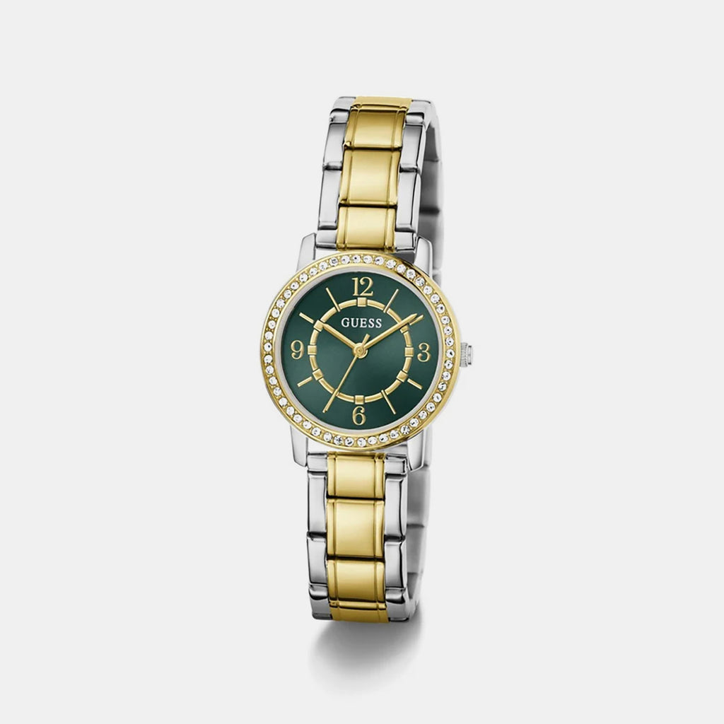 Women Quartz Green Dial Analog Stainless Steel Watch GW0468L7