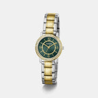 Women Quartz Green Dial Analog Stainless Steel Watch GW0468L7