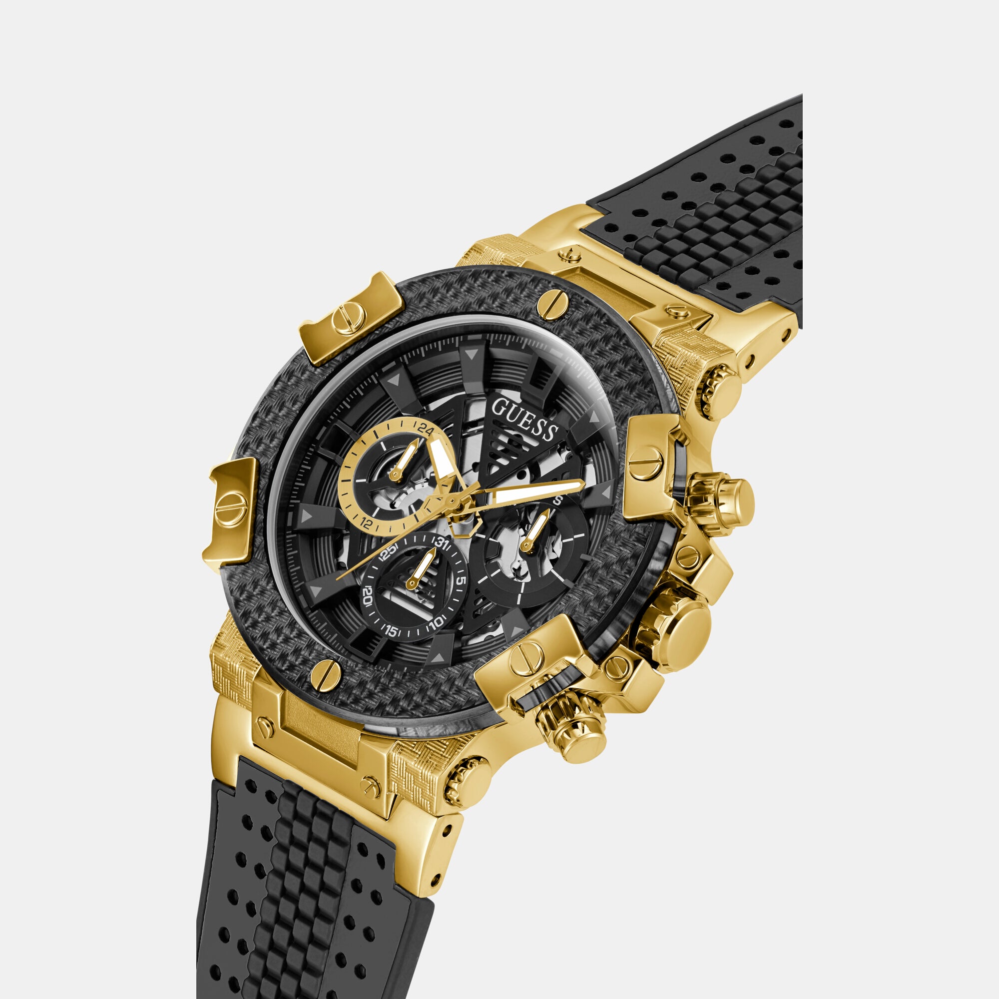 Guess Stainless Steel Round watch