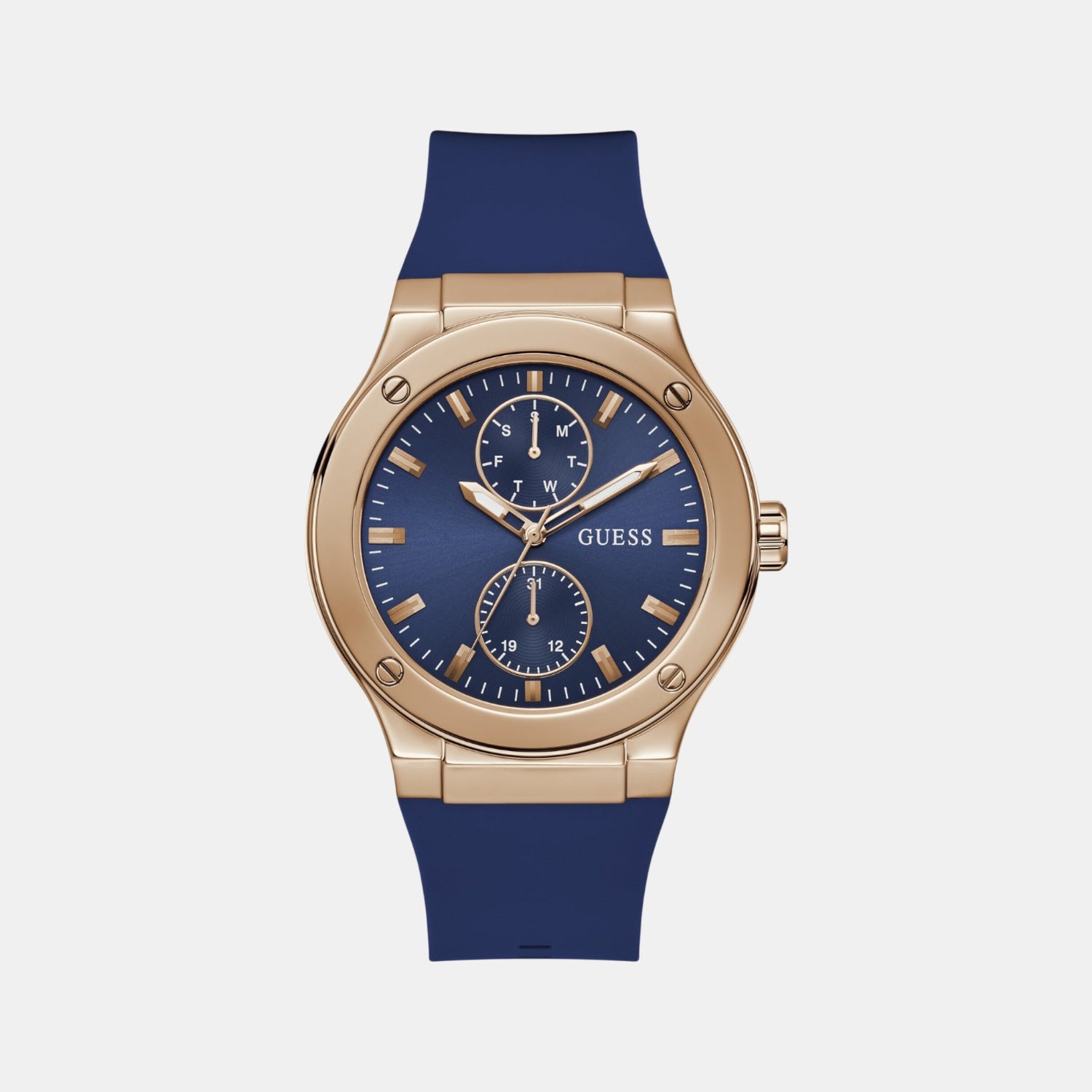 Jet Men Quartz Blue Dial Chronograph Silicone Watch GW0491G4