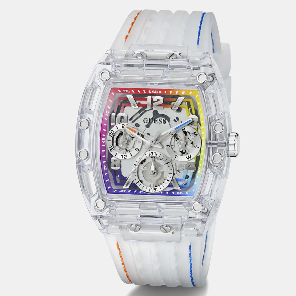Phoenix Men Quartz Transparent Dial Multi-Function Silicone Watch GW0499G13