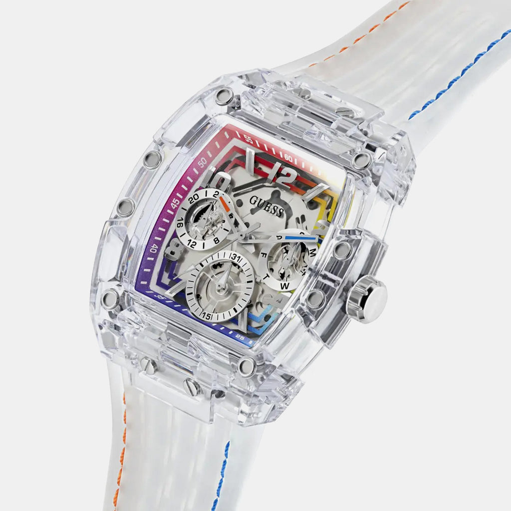 Phoenix Men Quartz Transparent Dial Multi-Function Silicone Watch GW0499G13