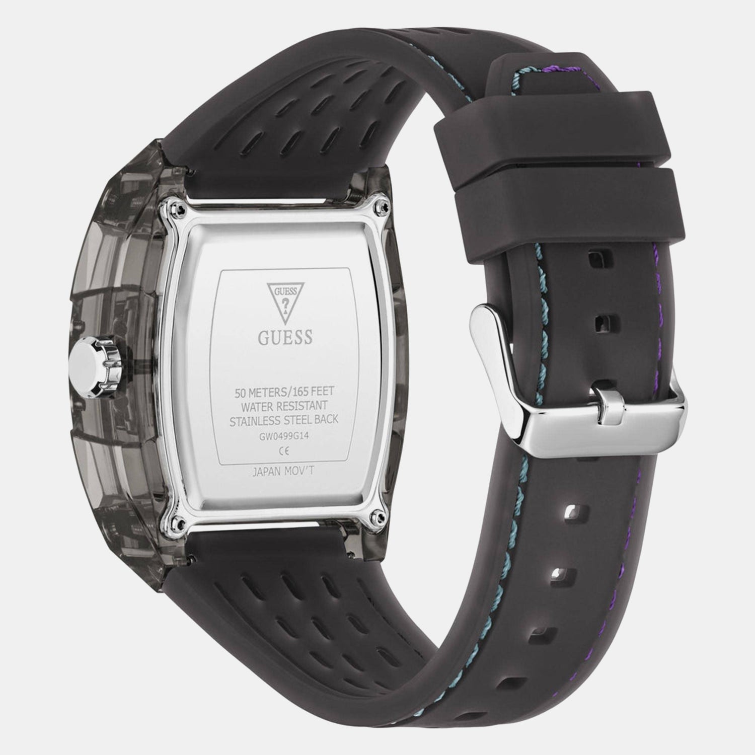 Men Quartz Black Dial Multi-function Silicone Watch GW0499G14