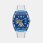 Trend Men Quartz Blue Dial Multi-Function Silicone Watch GW0499G6