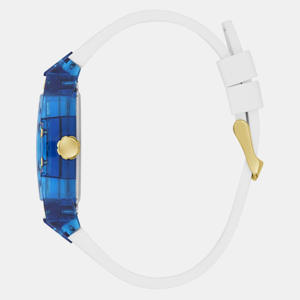 Trend Men Quartz Blue Dial Multi-Function Silicone Watch GW0499G6