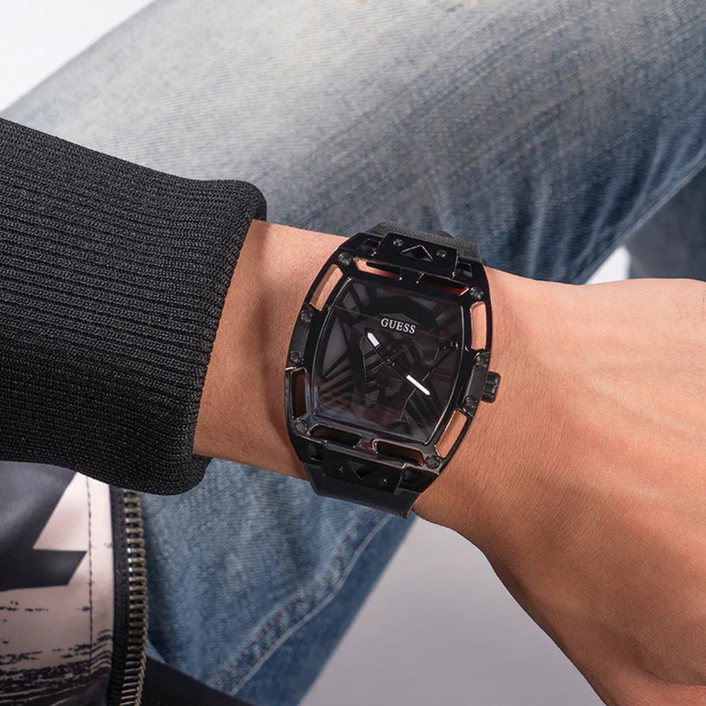 Legend Men Quartz Black Dial Analog Silicone Watch GW0500G2