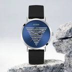 Idol Men Quartz Blue Dial Analog Silicone Watch GW0503G2